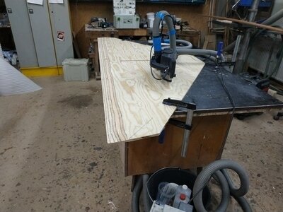 cut out all stations and first plywood scarfed
